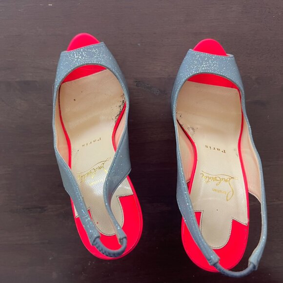 Christian Louboutin Fetish Peep Sling size 37.5 - Picture 6 of 8